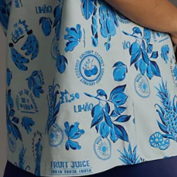 FARM Rio x Anthropologie Oversized Printed Tee Dopamine Tropical Fruits - Picture 5 of 16